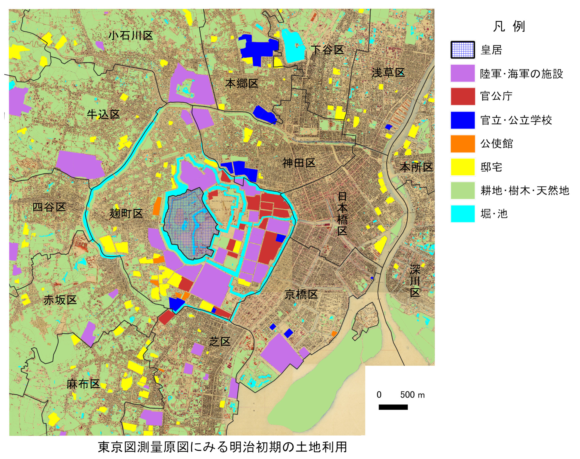 東京図測量原図にみる明治初期の土地利用
