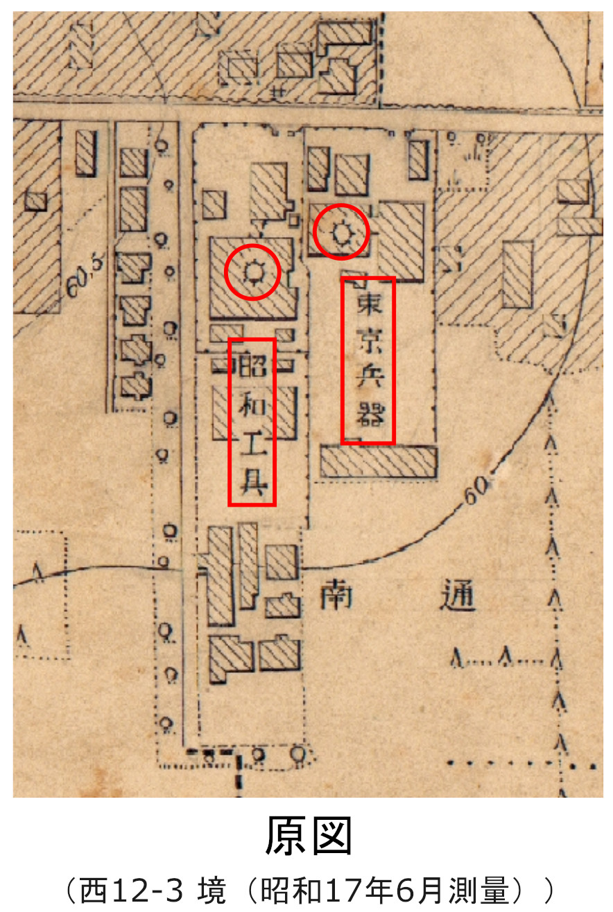 地物遮蔽の事例（原図）