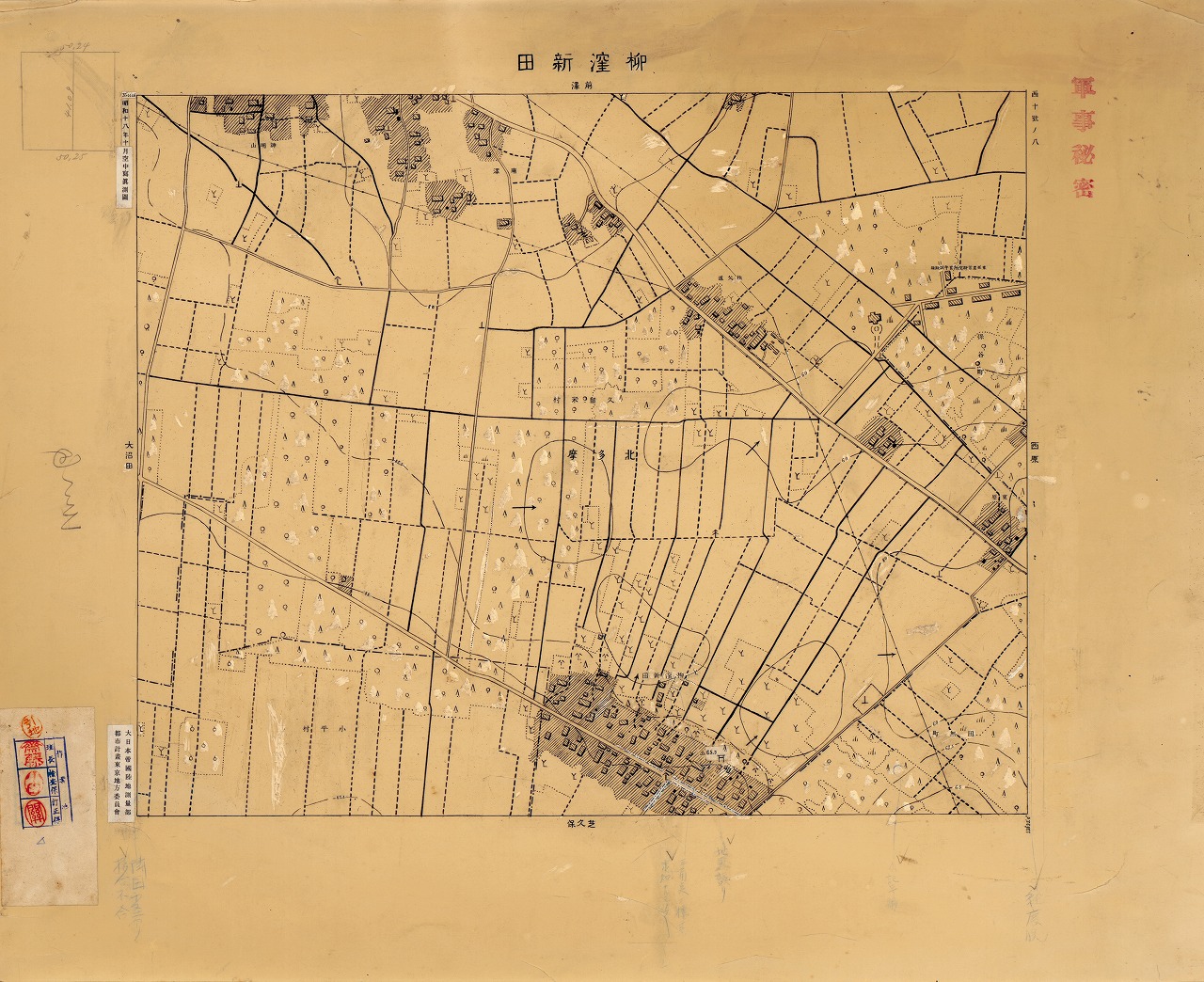 三千分一地形図「東京西部」西10-8 柳窪新田（原図）