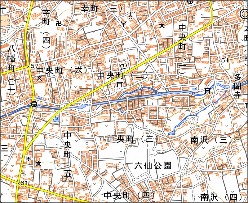 「西10-5 前沢」と同じ範囲の現在の地図