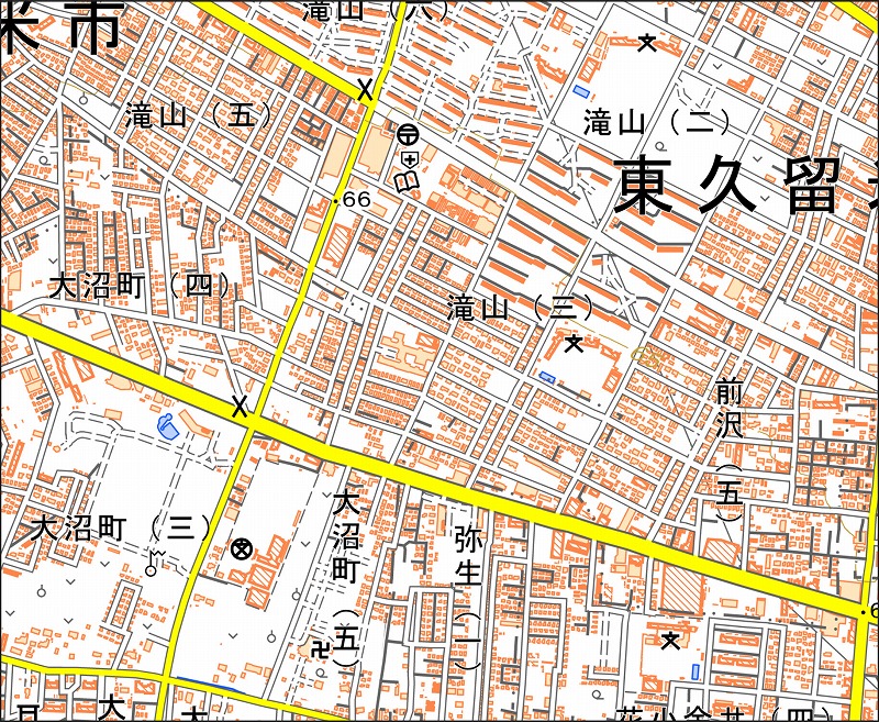 「西10-7 大沼田」と同じ範囲の現在の地図