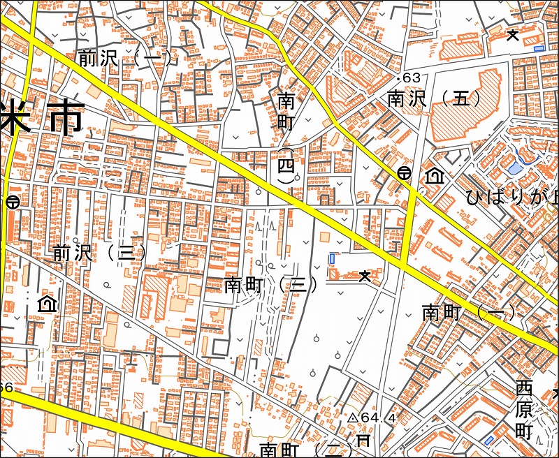 「西10-8 柳窪新田」と同じ範囲の現在の地図