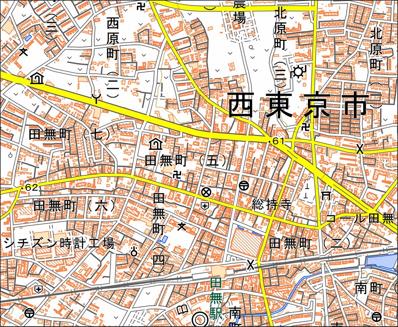 「西11-3 田無」と同じ範囲の現在の地図