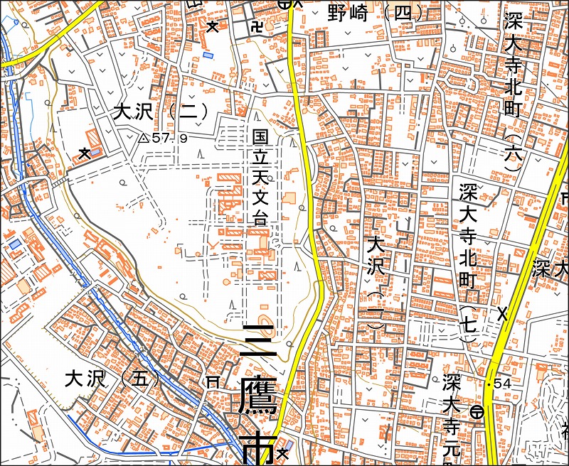 「西12-9 天文台」と同じ範囲の現在の地図