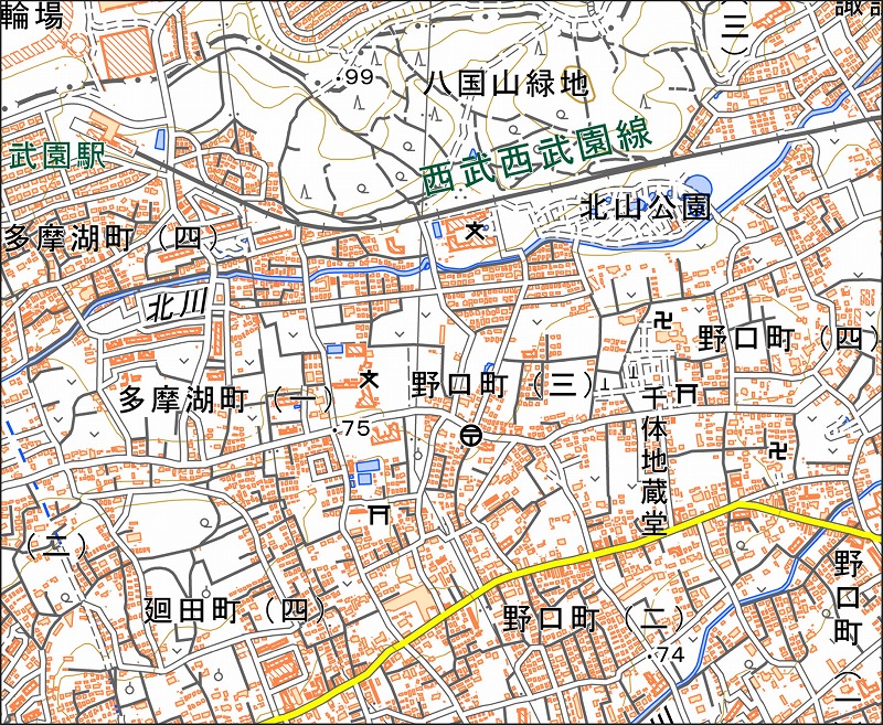 「西16-1 仲ノ通」と同じ範囲の現在の地図