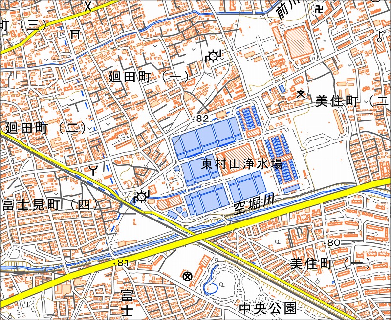 「西16-4 回田」と同じ範囲の現在の地図