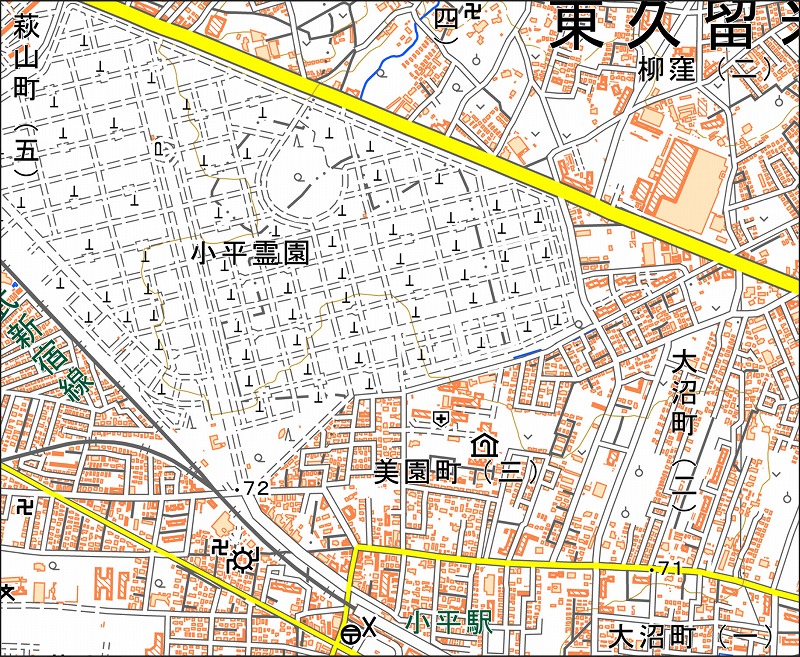 「西16-9 小平」と同じ範囲の現在の地図