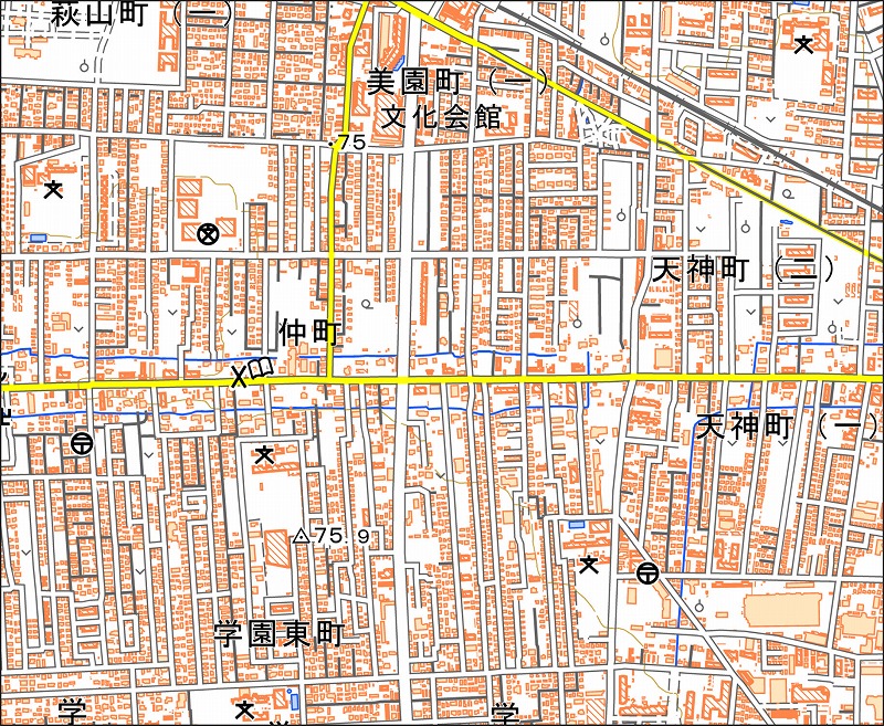 「西17-3 小川新田」と同じ範囲の現在の地図