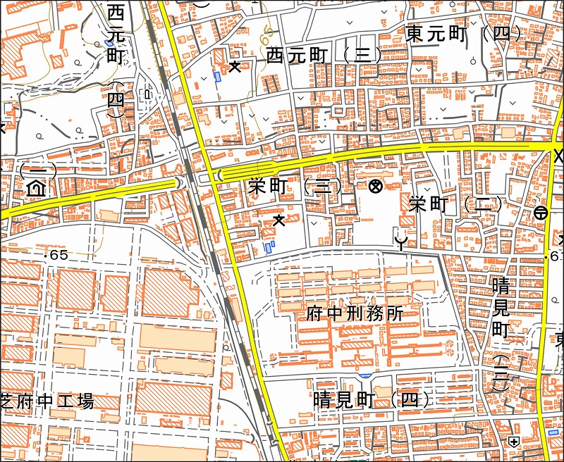 「西18-5 国分寺趾」と同じ範囲の現在の地図