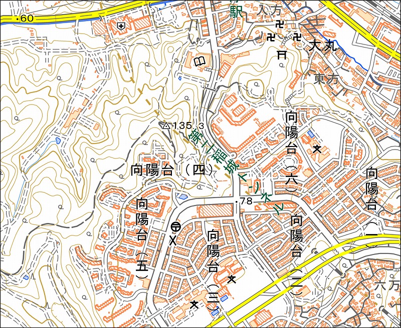 「西19-9 大丸」と同じ範囲の現在の地図