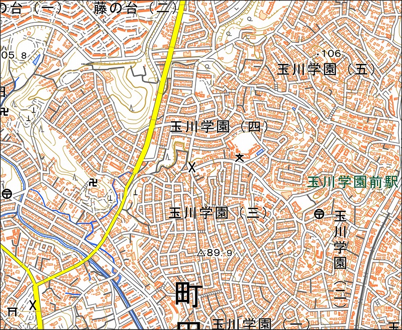 「西22-1 本町田」と同じ範囲の現在の地図