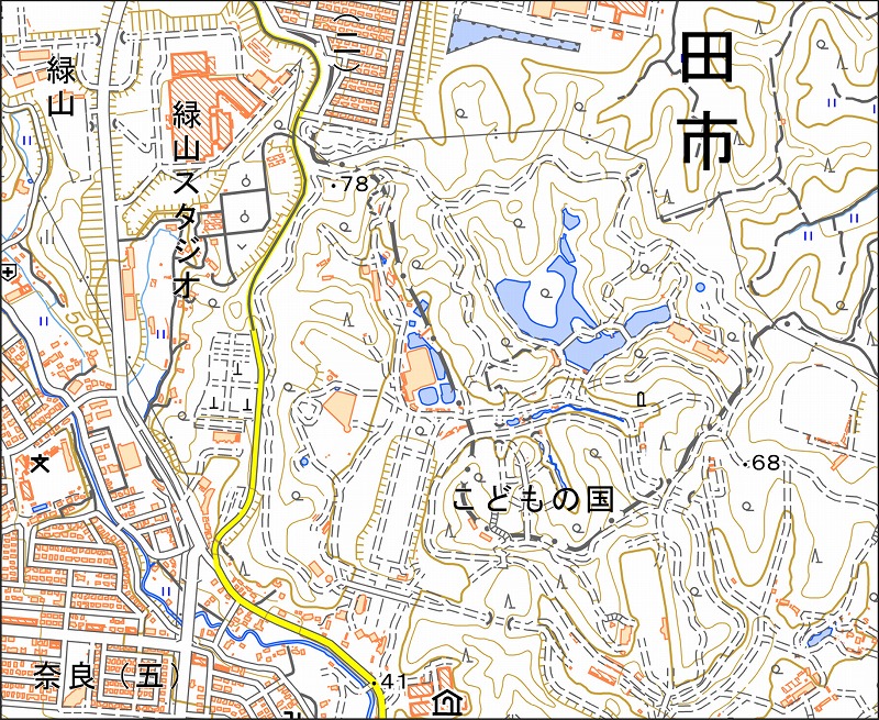 「西22-3 北ヶ谷」と同じ範囲の現在の地図