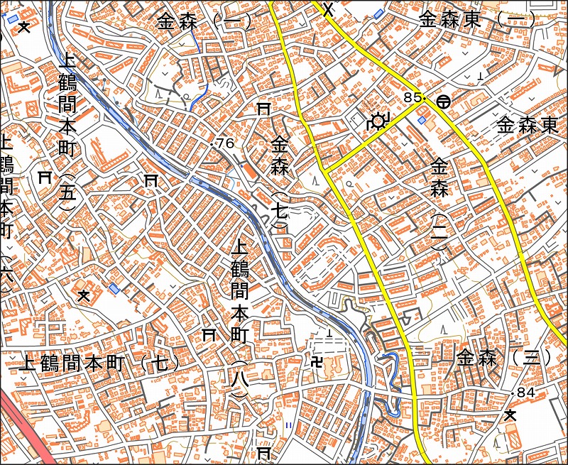 「西23-1 中和田」と同じ範囲の現在の地図