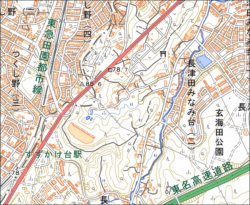 「西23-6 中村」と同じ範囲の現在の地図