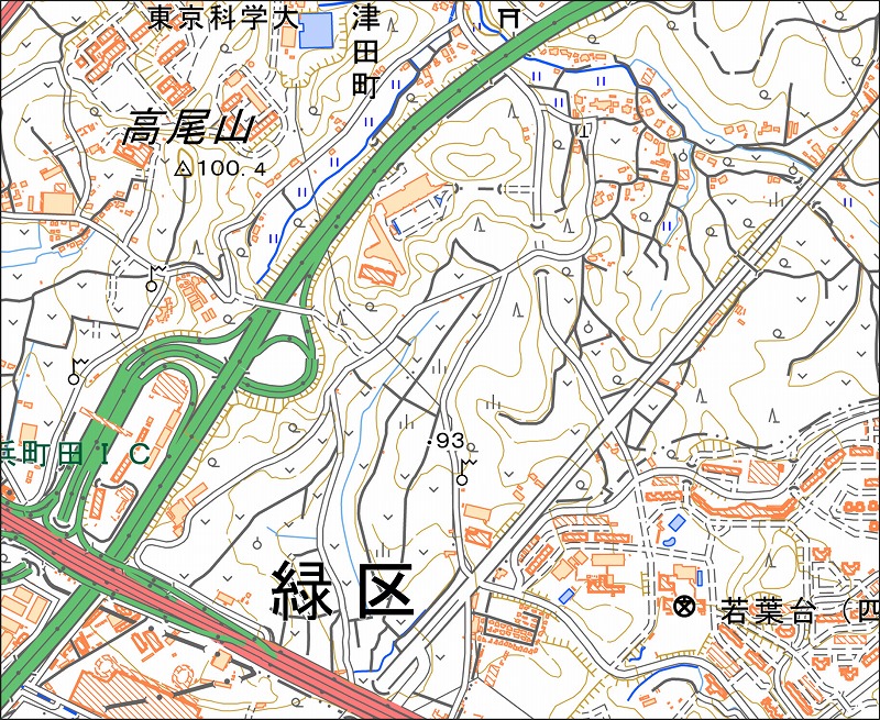 「西23-9 台」と同じ範囲の現在の地図