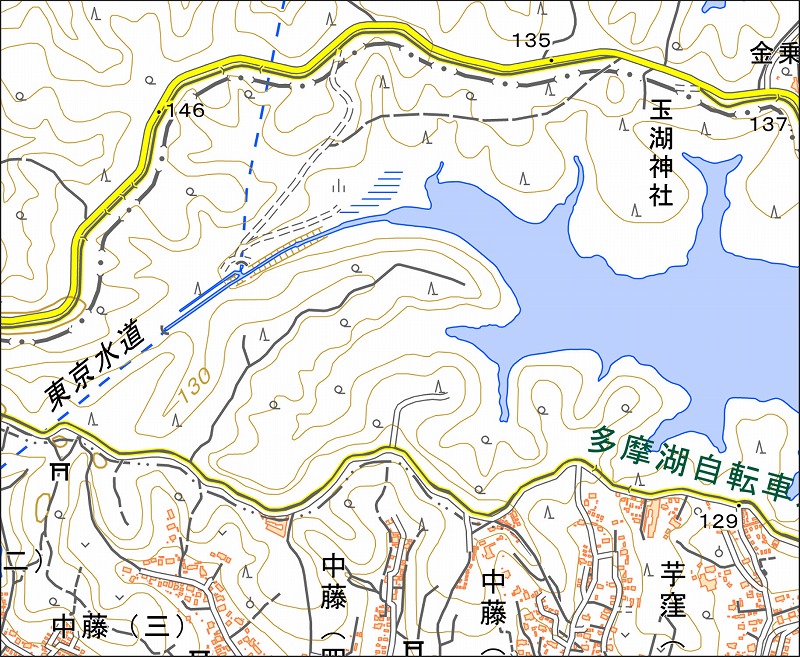 「西26-1 谷ツ」と同じ範囲の現在の地図