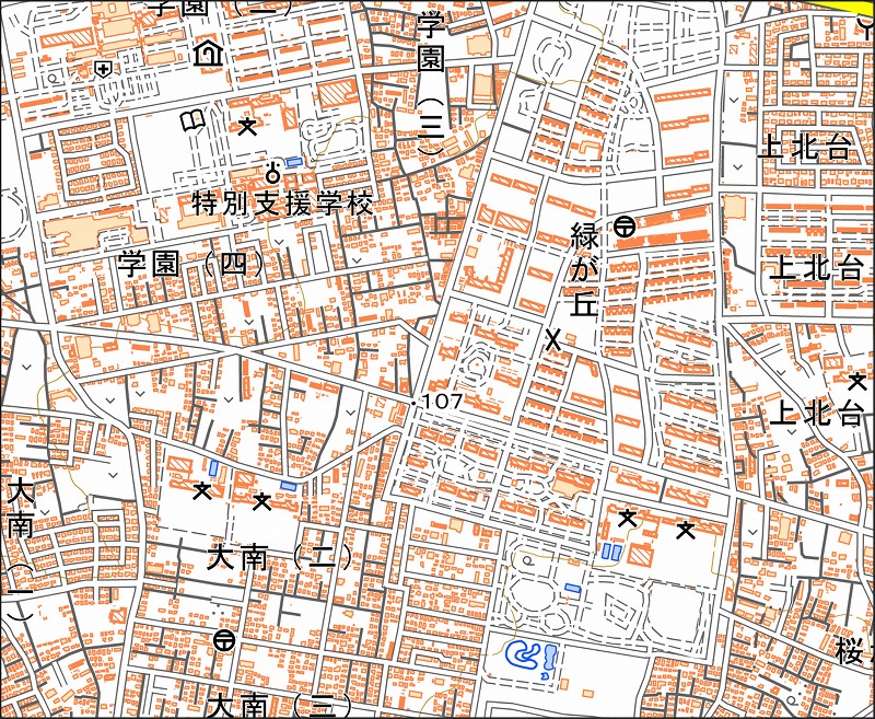 「西26-7 芋窪南部」と同じ範囲の現在の地図