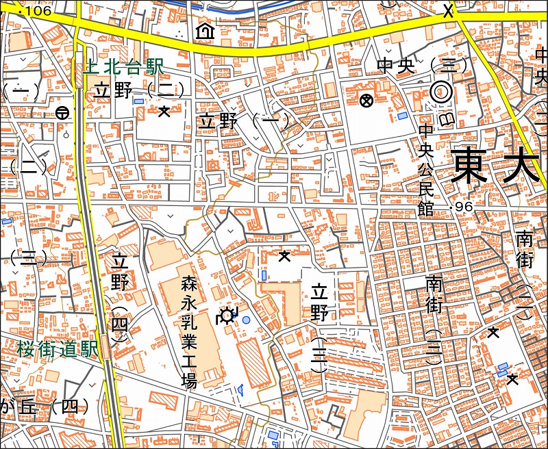 「西26-8 奈良橋南部」と同じ範囲の現在の地図