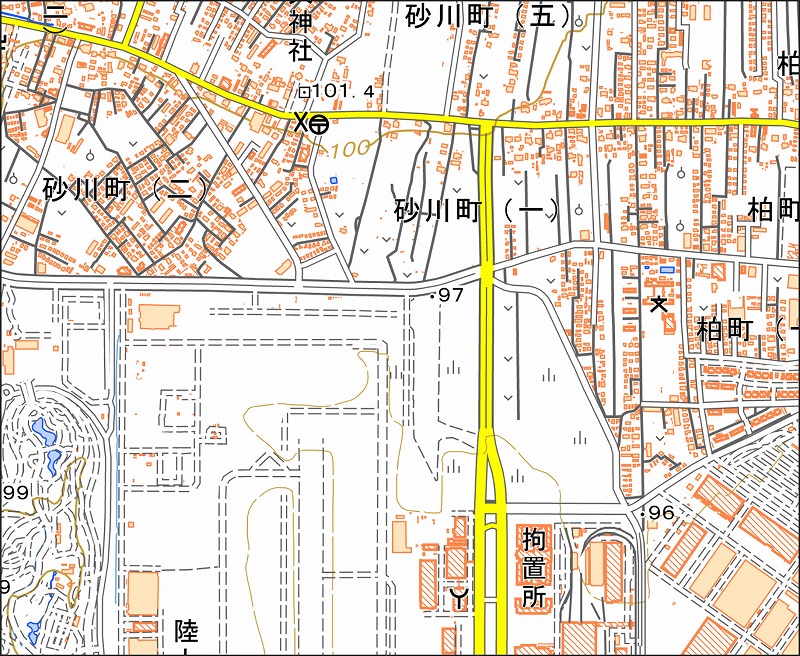 「西27-4 四番組」と同じ範囲の現在の地図