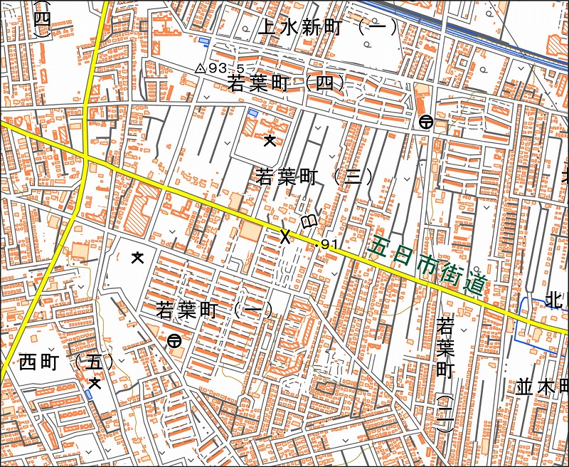 「西27-6 十番組」と同じ範囲の現在の地図