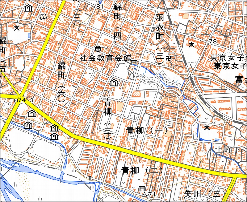 「西28-5 下立川」と同じ範囲の現在の地図