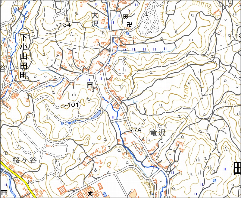 「西31-2 竜沢」と同じ範囲の現在の地図