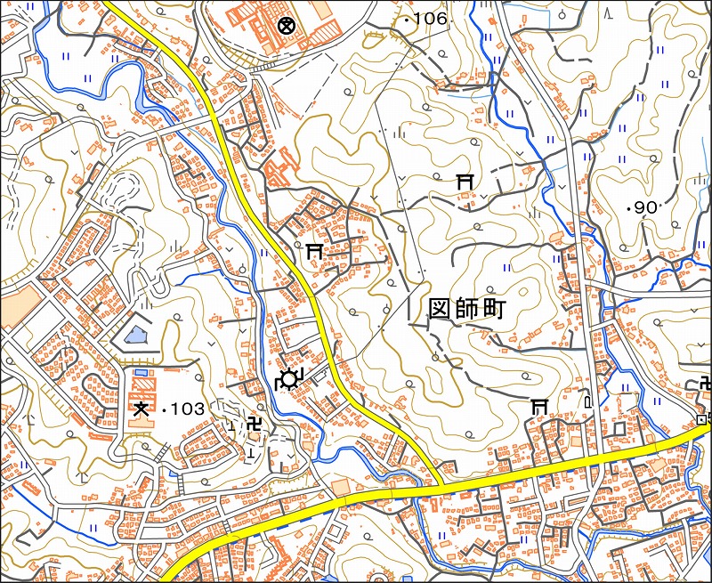 「西31-5 図師」と同じ範囲の現在の地図