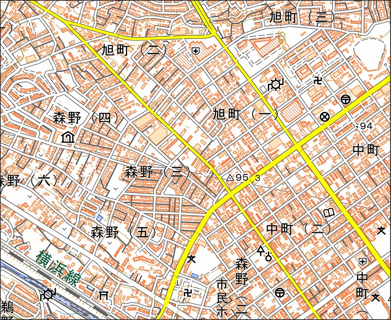 「西32-6 森野」と同じ範囲の現在の地図