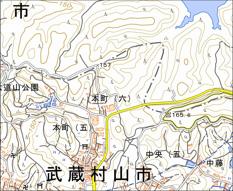 「西36-3 赤堀」と同じ範囲の現在の地図