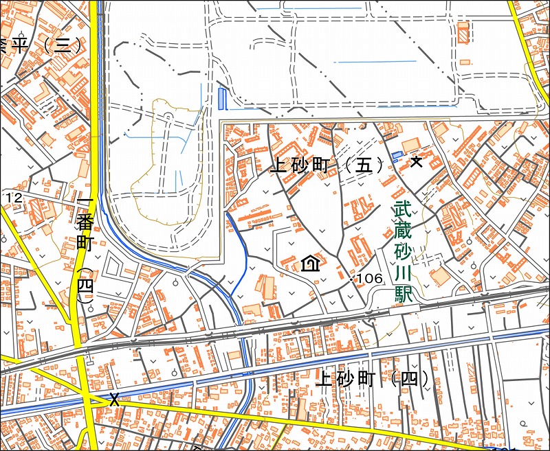 「西37-3 二番組」と同じ範囲の現在の地図