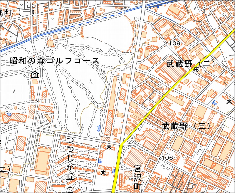 「西37-5 大神東北部」と同じ範囲の現在の地図