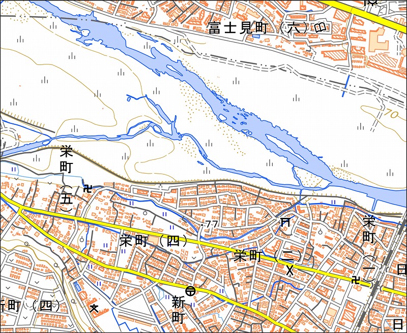 「西38-6 東光寺」と同じ範囲の現在の地図
