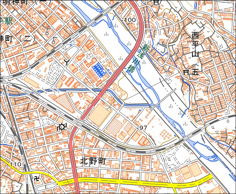 「西39-4 下大和田」と同じ範囲の現在の地図