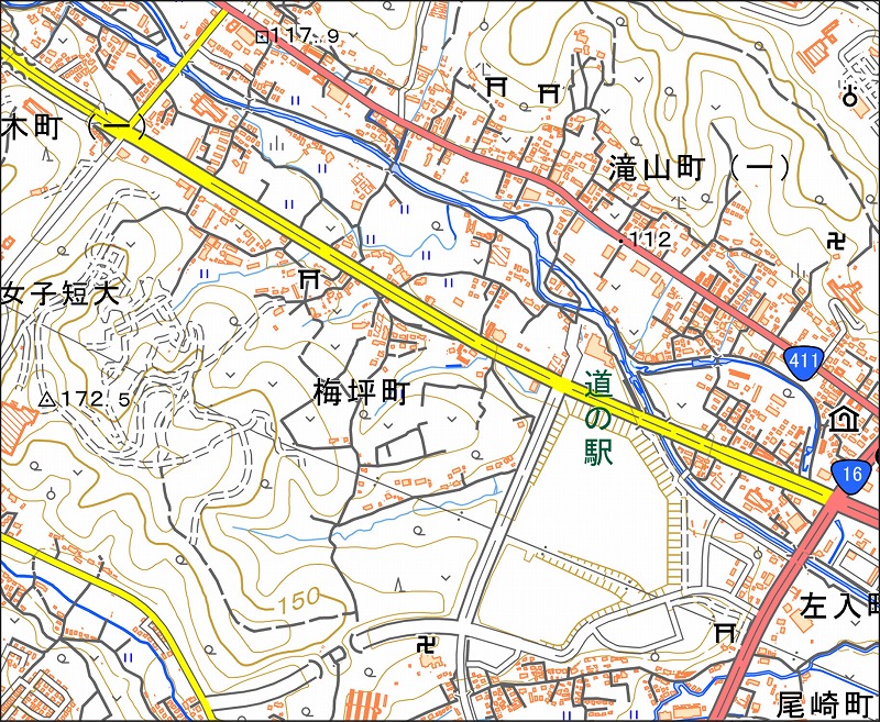 「西47-6 八日市」と同じ範囲の現在の地図
