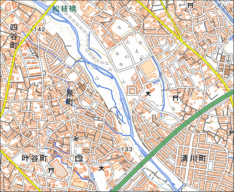 「西47-7 福岡」と同じ範囲の現在の地図