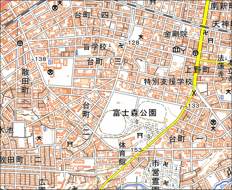 「西48-5 八王子西南部」と同じ範囲の現在の地図