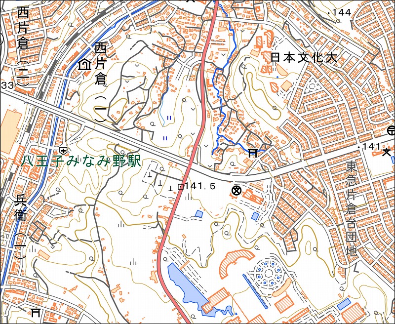 「西49-3 只沼」と同じ範囲の現在の地図