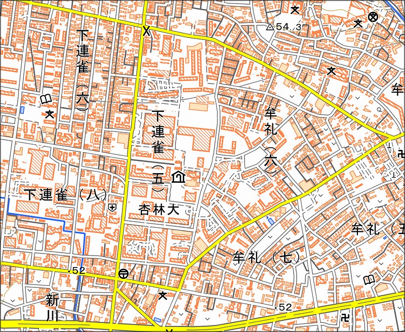 「西5-5 高山」と同じ範囲の現在の地図