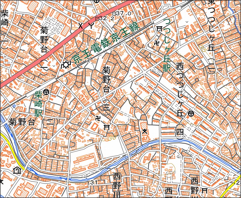 「西6-5 金子」と同じ範囲の現在の地図