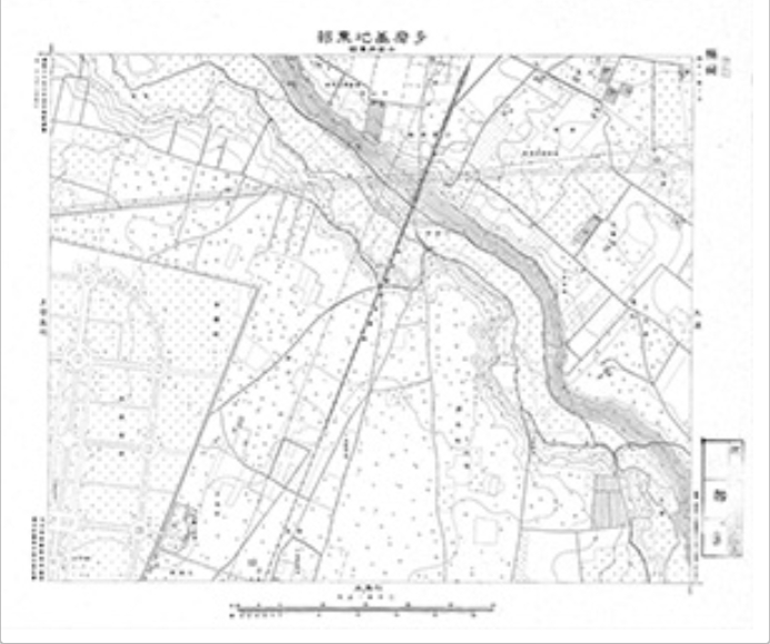 三千分一地形図「東京西部」西12-5 多磨墓地東部（印刷図）