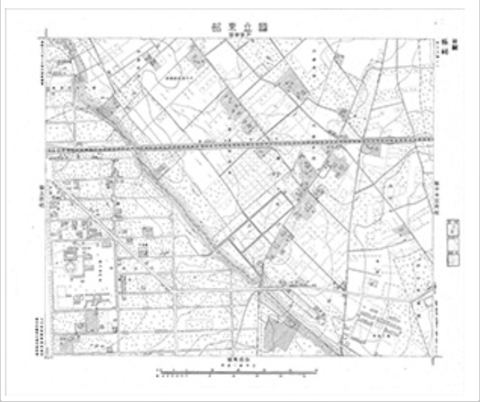 三千分一地形図「東京西部」西18-1 国立東部（印刷図）