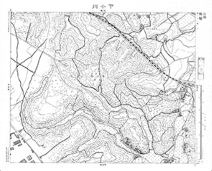 三千分一地形図「東京西部」西23-2 下小川(印刷図)