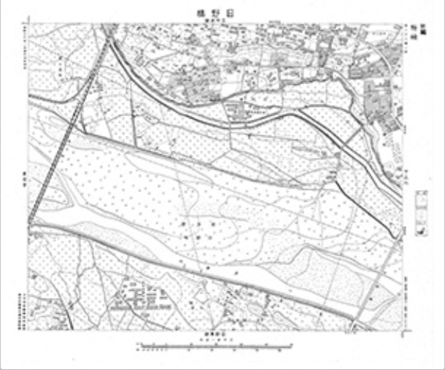 三千分一地形図「東京西部」西28-4 日野橋（印刷図）